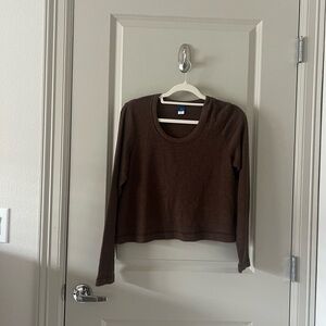 Old Navy Chocolate waffle knit Top